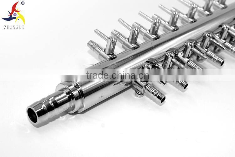 8mm inlet 4mm outlet one way in 14 way out metal air control valve both for liquid