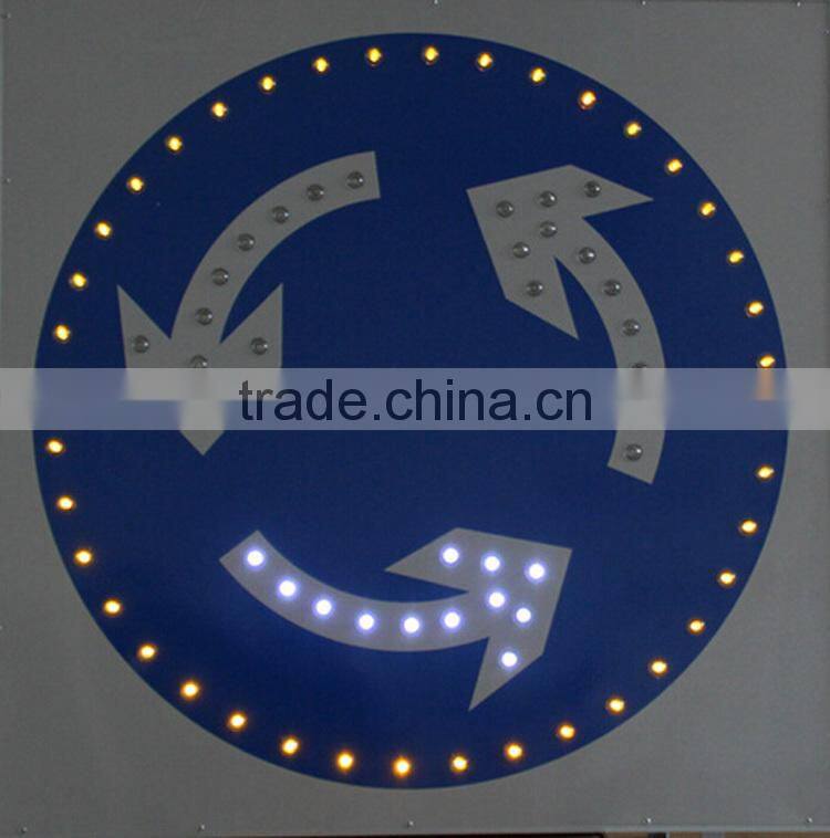 new design circle solar LED traffic sign of island road