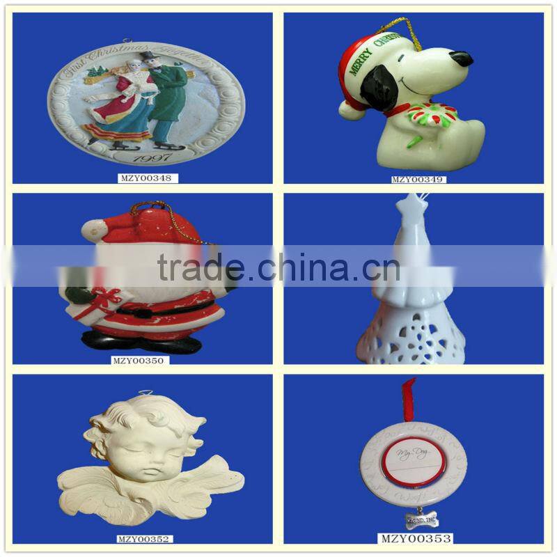 Handmade Christmas Ornament Porcelain Hanging Santa Claus Ornament