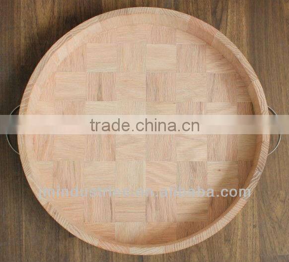High Quality Oak Wood Bread Tray with Handle