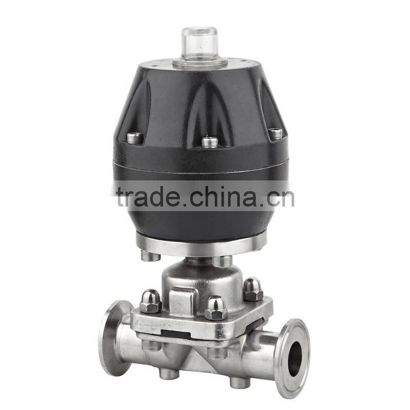 Sanitary stainless steel pneumatic diaphragm valve