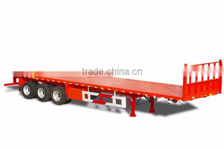 Cheap 40ft flatbed semi trailer with container lock