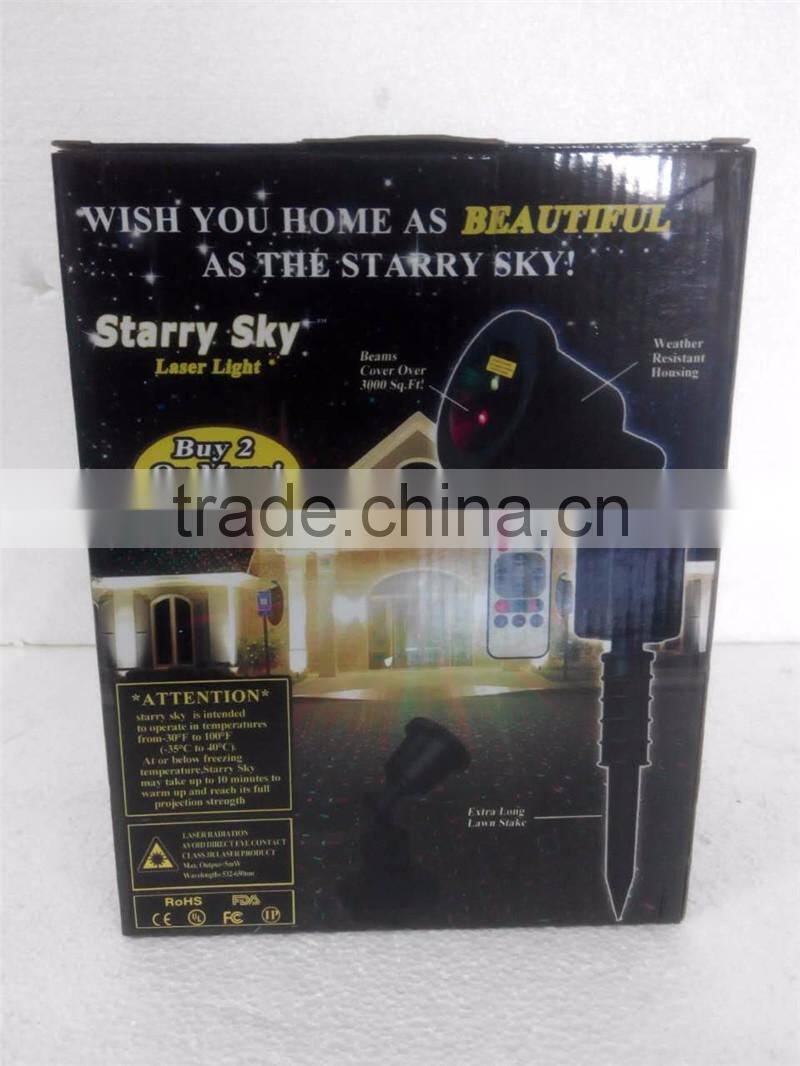 Red green outdoor star sky twinkling laser projector christmas light