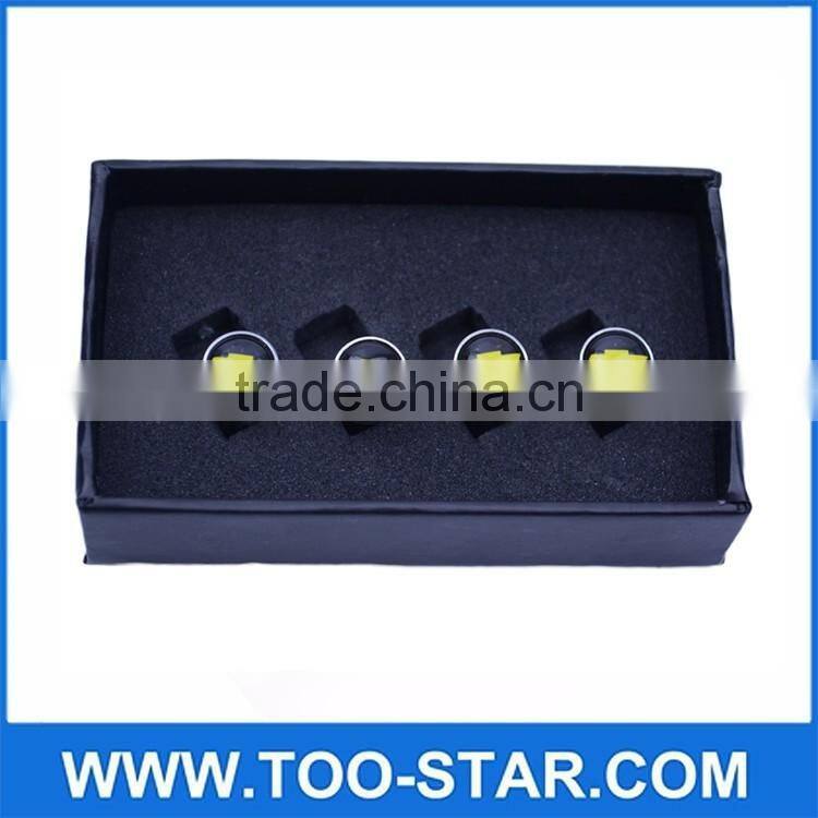 Silver Chrome Auto Car Wheel Tire Air Valve Caps Stem Cover Chevrolet Emblem