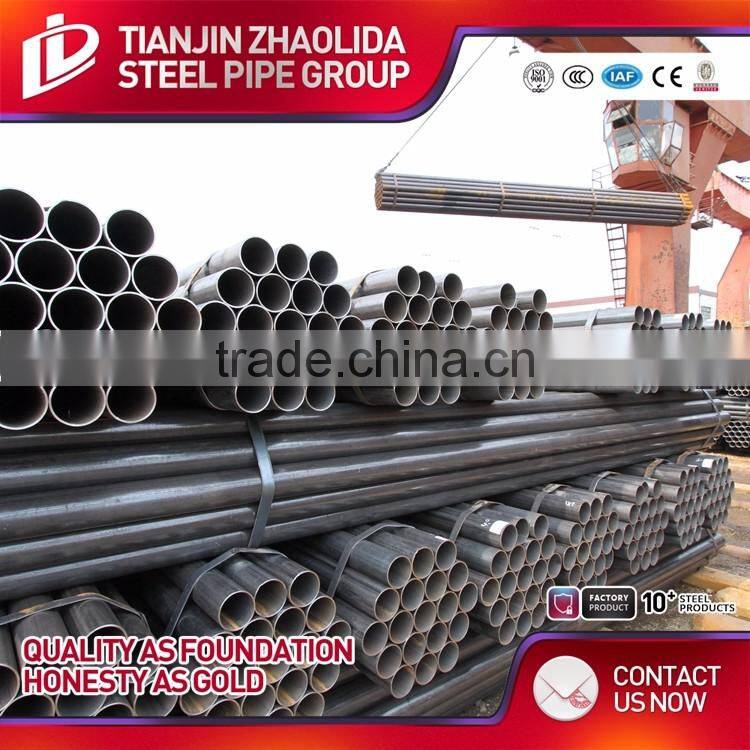 Factory Direct Sale Price scaffolding carbon black welded steel pipe/tube tianjin machinery