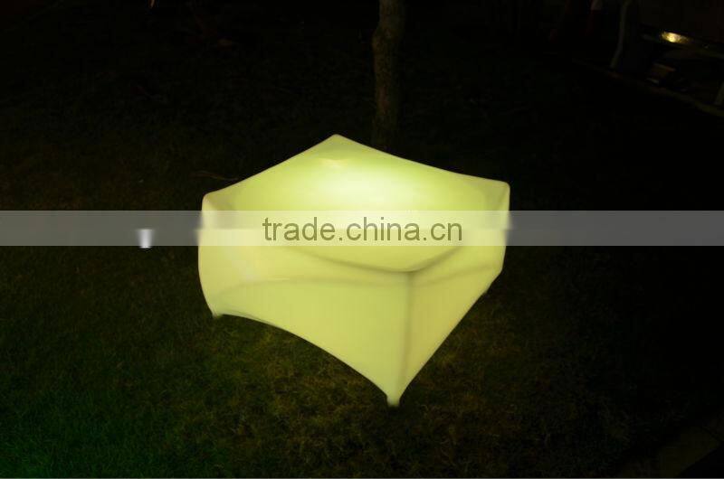 Multi color changing outdoor plastic table