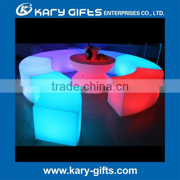 plastic waterproof blinking multi color led lighting round chair