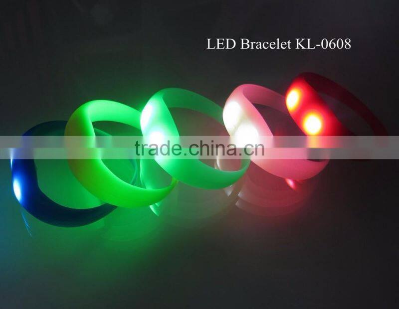 concert use flashing led silicon wristbands bracelets