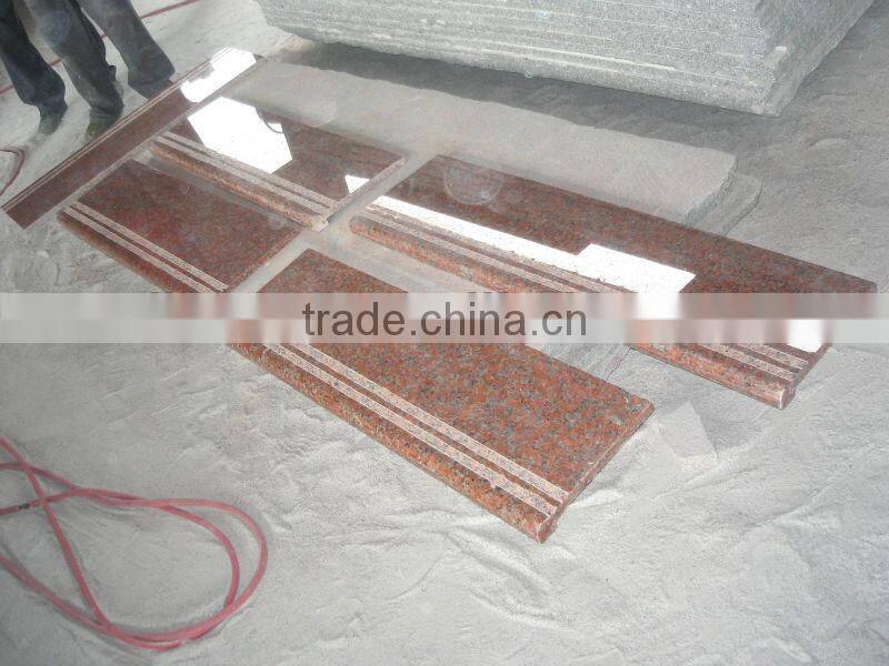 cheap good quality G562 maple red granite stairs