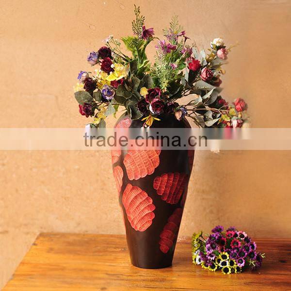 Thailand import wooden crafts Creative personality is hand-cut wood vases wholesale
