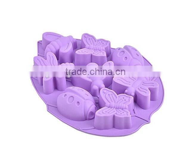 Animal Cake Soap Silicone Mold Baking Pan(Lady Bugs,Butterflies,Bees and Dragonflies)