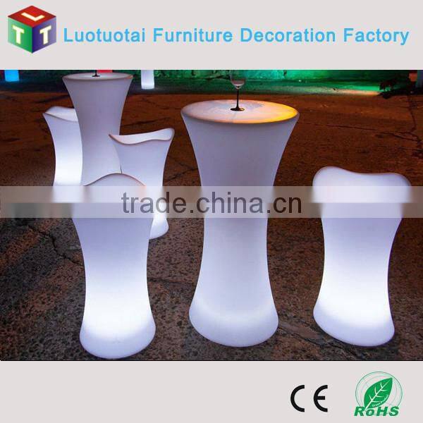 RGBW color change remote control high round light up cocktail led table