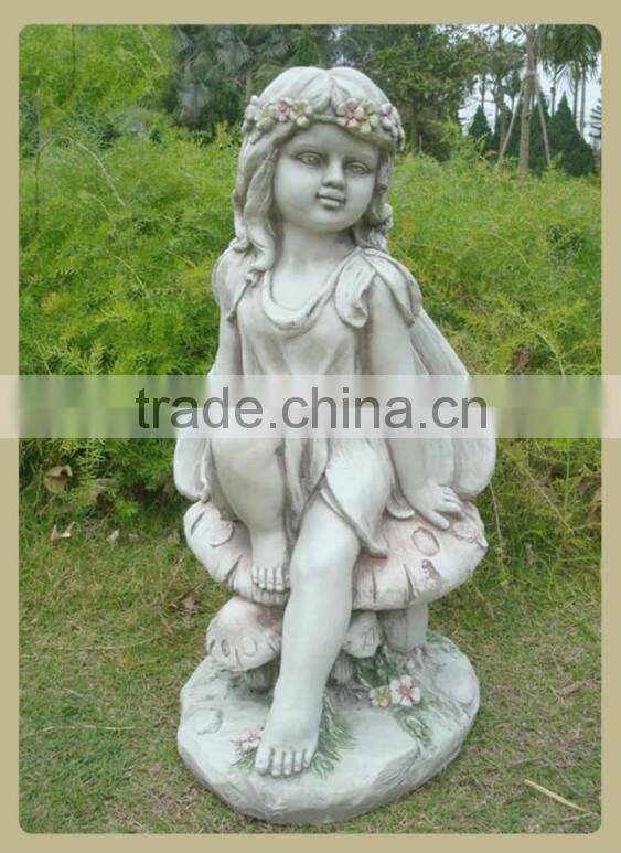 Girl Polyresin Garden Angle Cherubs Statue Decoration Little Angel Statue
