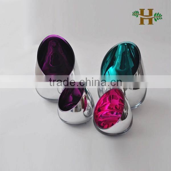 Slanted Opening Clear Candy Chocolate Glass Plate