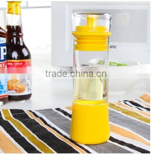 CY129 Olive Oil Vinegar Dispenser Bottle Basting Brush Pour Baste Store Space Saver Salad Dressing Cruet Food Storage Container