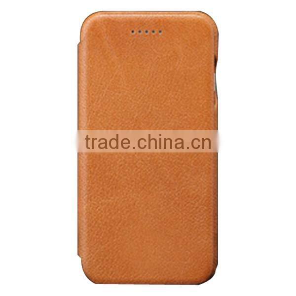 2017 High Quality New Design Real Leather Phone Leather Case, Leather External Have Card Slot Wallet For iPhone6
