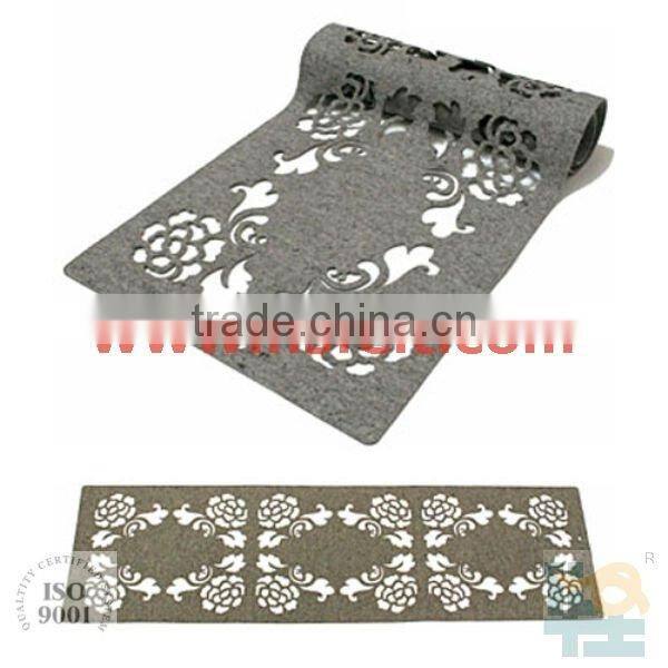 100% polyester felt laser cut felt table runners