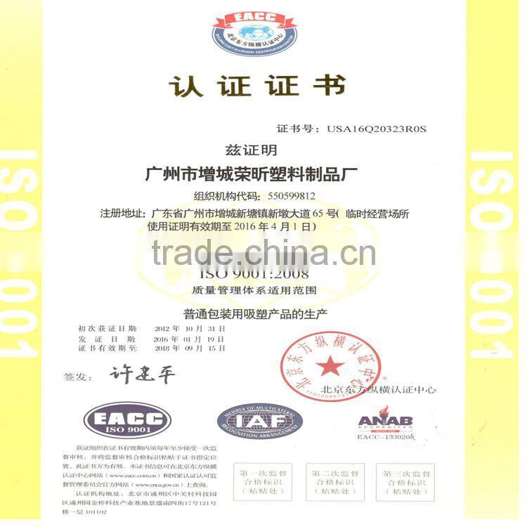 Custom PET Plastic Tri-fold Clamshell Blister Box Packaging