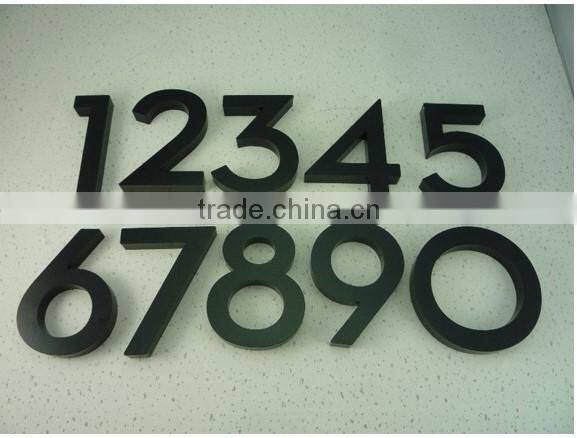 Outdoor metal house numbers sign plate