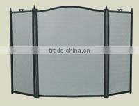 folding hand forged cast iron fireplace screens