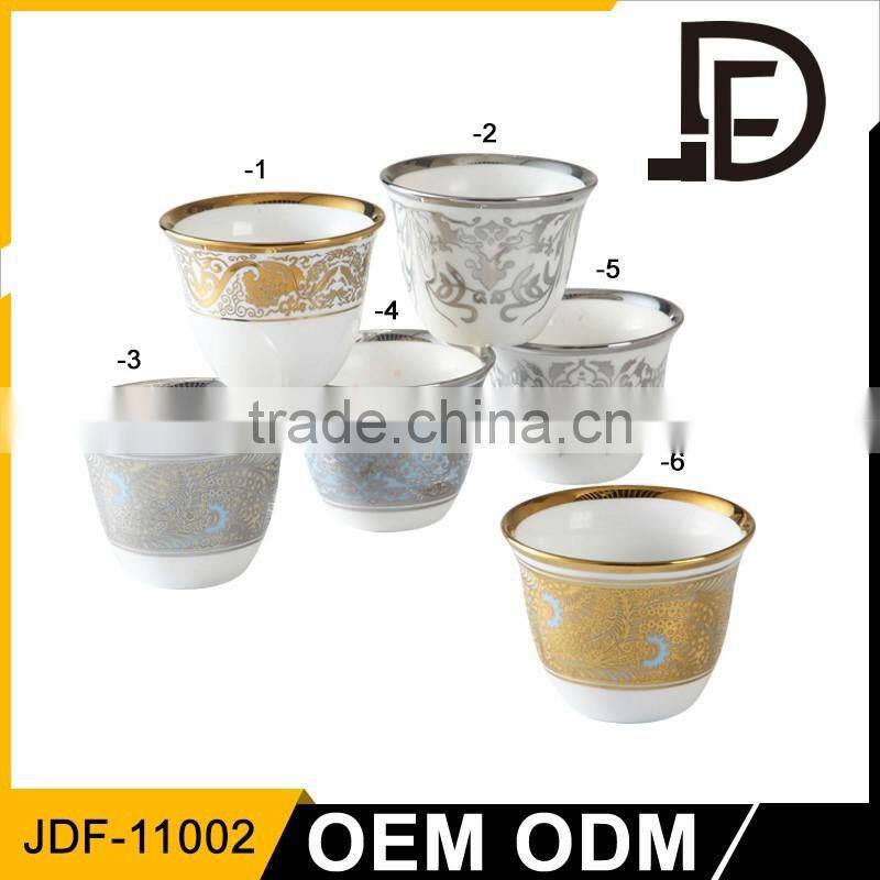 Drinkware porcelain cup set, coffee cups set, ceramic gaiwan tea set