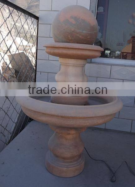 Natural black stone water ball fountains