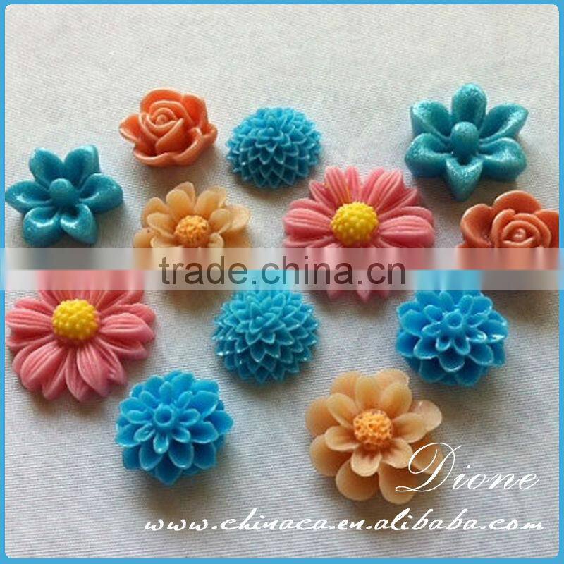hot new products for 2014 resin flower cabochons 12mm