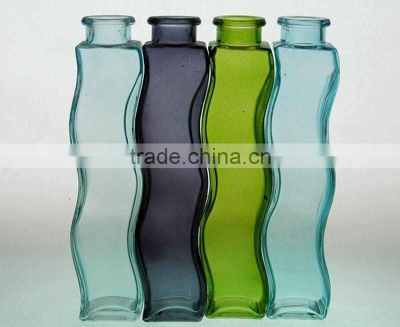 S shaped colourful Glass Vase Wholesale