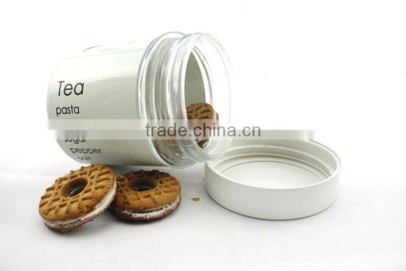 hot selling glass cloches for storage with metal skin TP12142