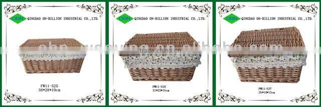 Durable wicker storage boxes&bins