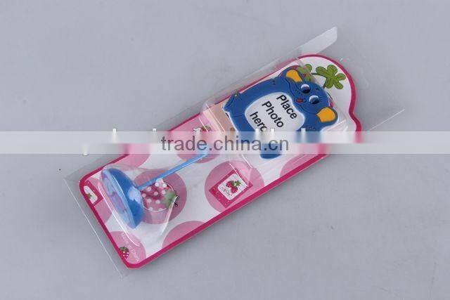 Cartoon car/animal design silicone vertical mini photo frame hot sale photo holder