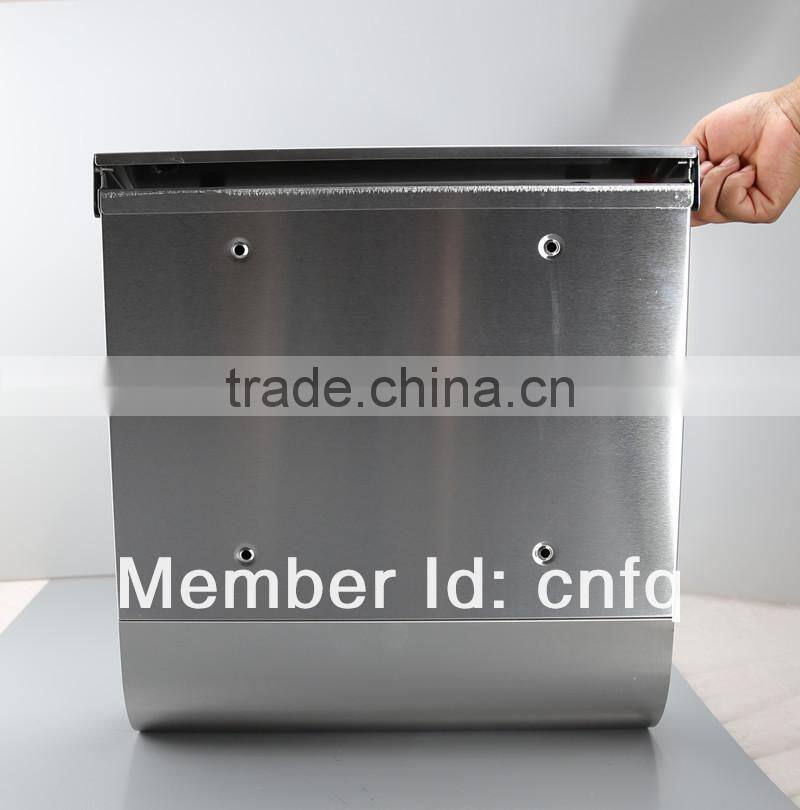 FQ-108 Simple appearence iron mailbox can wall mounted stainless steel mailbox with CE&ROHS certifications