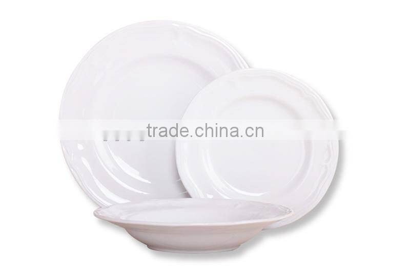 French Countryside Green Antique Emboss ceramic cereal bowl