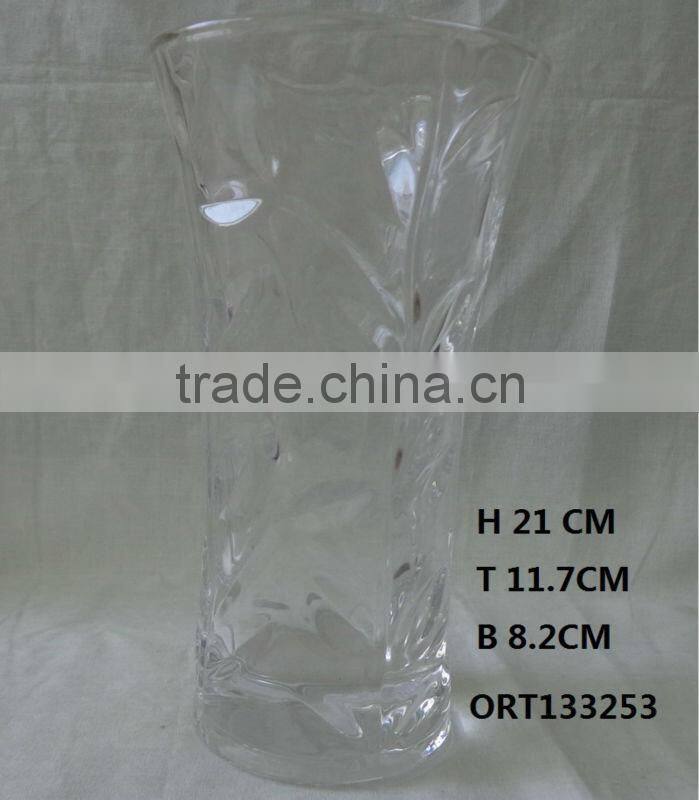 Decorative table glass vase, customized art flower vase