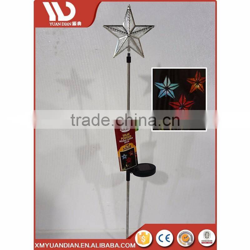 Home & Garden Decoration Star Candle Solar Stake Light Personalized Polyresin Christmas Ornaments Wholesale