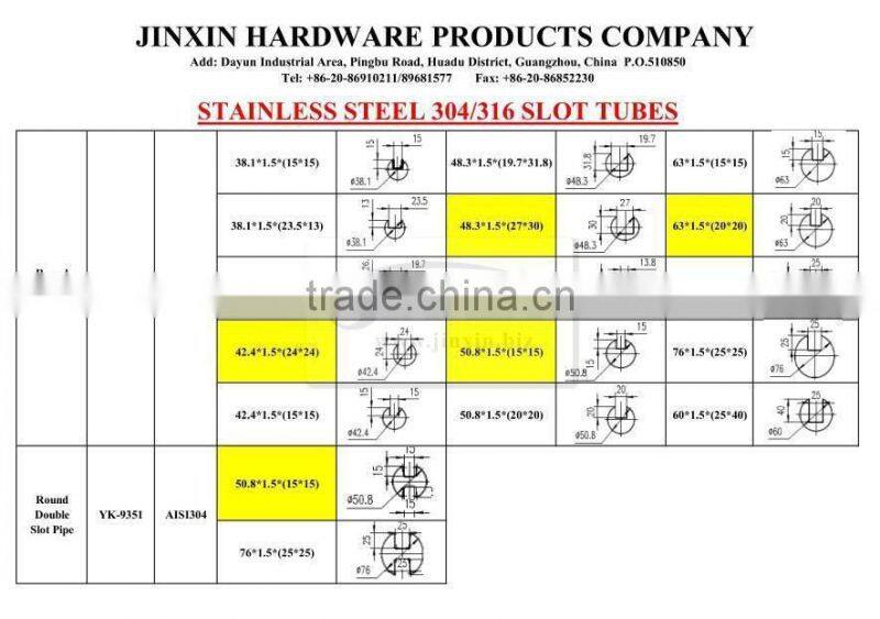 JINXIN stainless steel handrail oval channel pipe