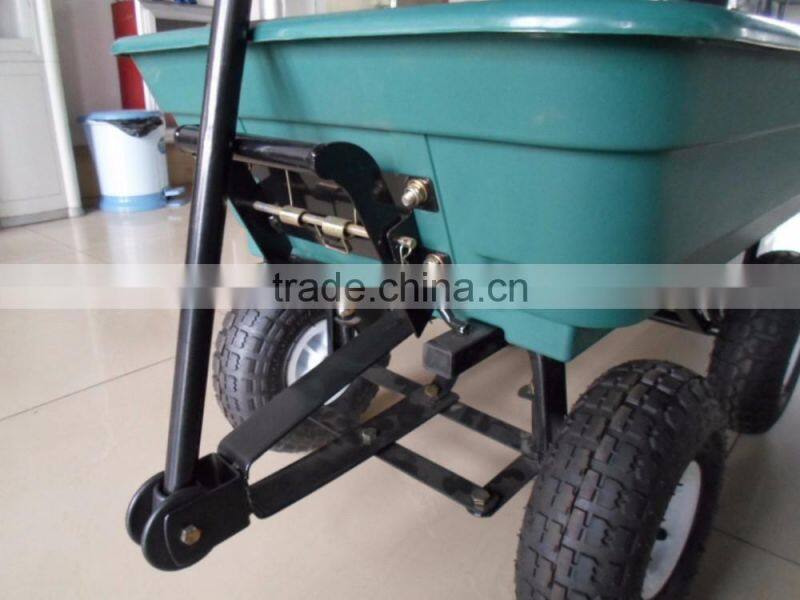 Easy to assemble Folding Plastic tray garden dump tool cart TC4253
