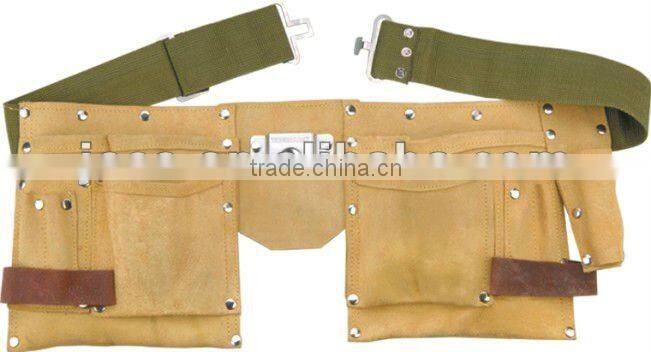 Cow split leather tool belt