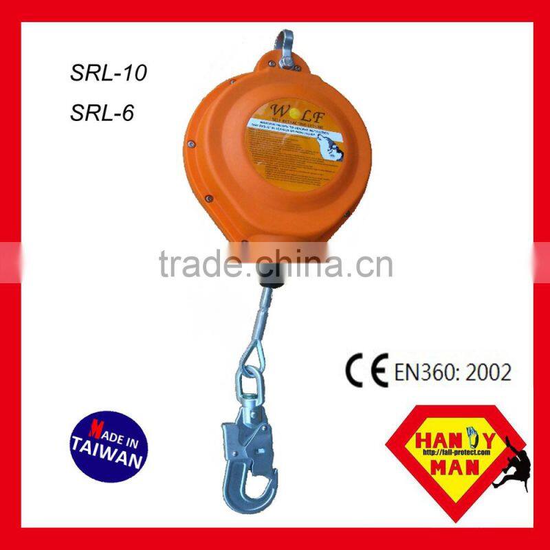SRL-6 Fall Arresters Aluminum Swivel Hook 6M Self Retracting Lifeline