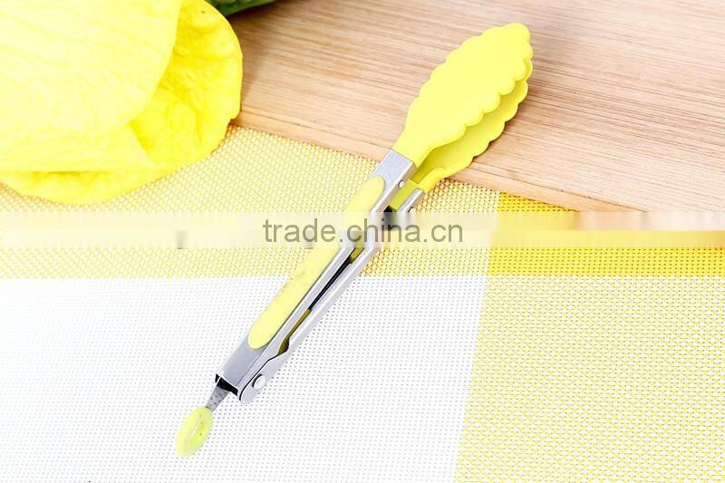 Restaurant Nylon Food Bread Tongs Stainless Steel