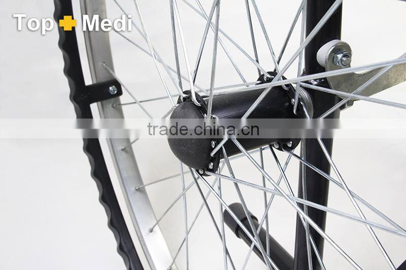 Topmedi manual hospital chair steel wheelchair for handicapped person