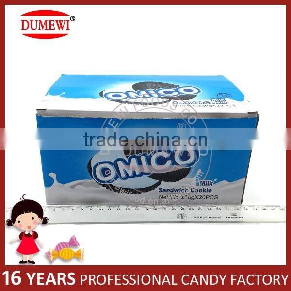 Halal Biscuits Mini Sandwich Milk Flavor filled Biscuits Cookies