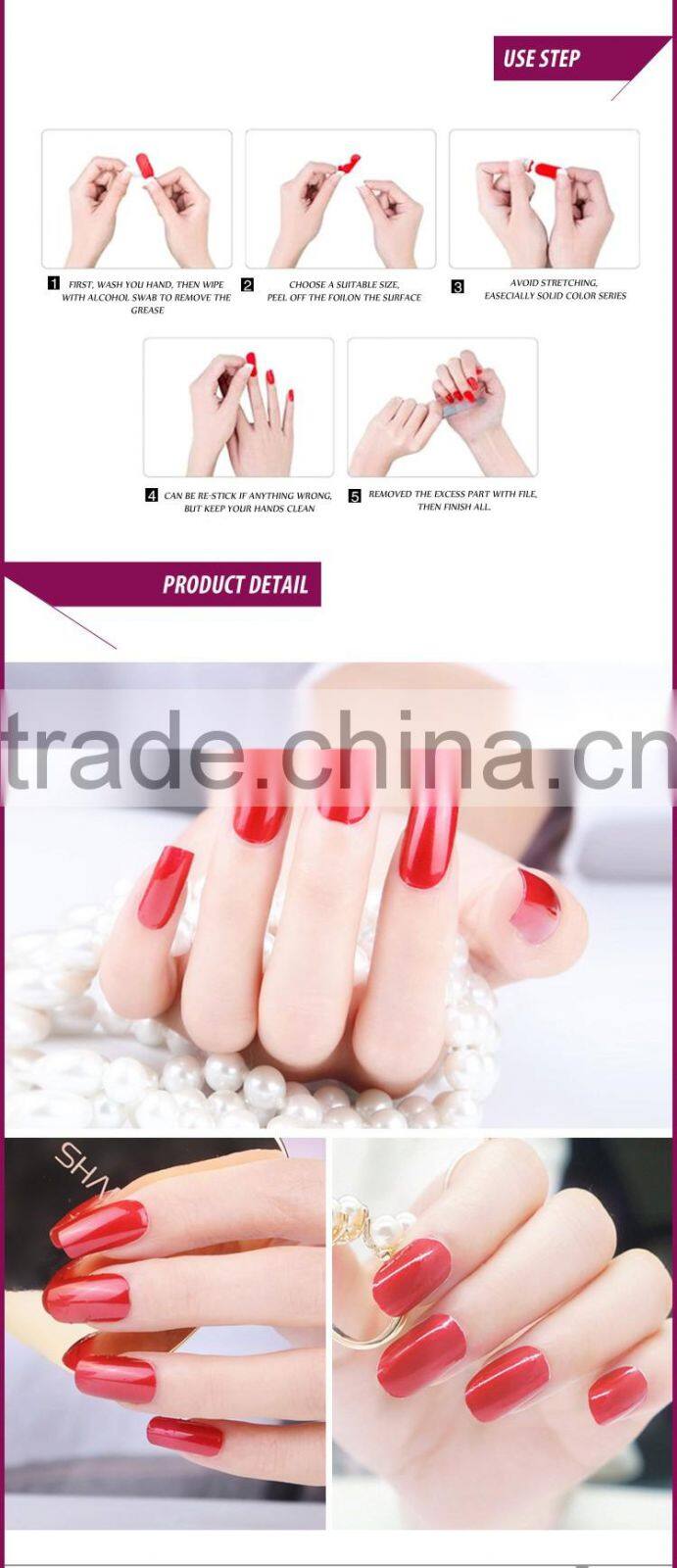 New Air Newest Self-Adhesive Full Cover Nail Polish Nail Sticker For Lady Use