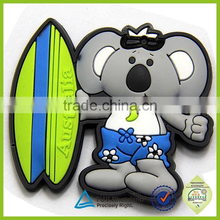 Heart shape raised logo paris souvenir 3D PVC magnet fridge magnet