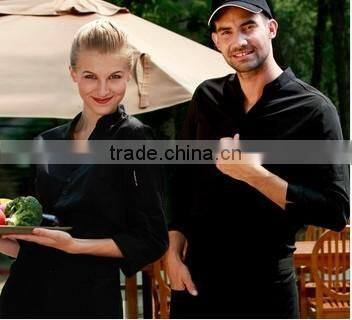 The waiter work clothes Male female V-neck work wear coffice chain uniform work wear hotel uniform