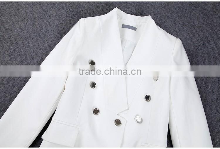 2016 Women Fashion Winter Wool Fabric Long Knee Length Coat for Girls