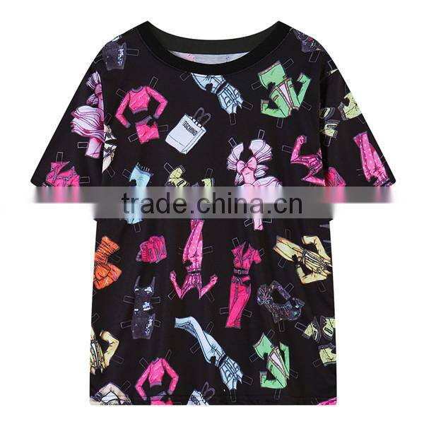 Fashion Casual short sleeve sublimation sport t shirt by custom design