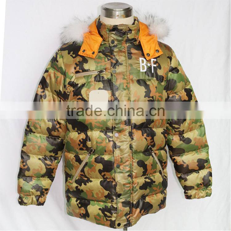 2015 New Design Mens Down Jacket with Hoods