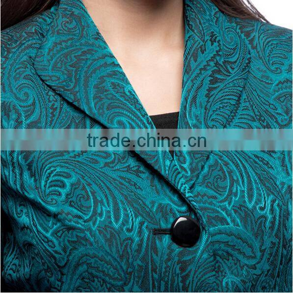 3-botton Notch Collar Melange Skirt Suit
