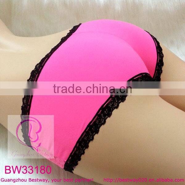Front sexy transparent panties back nylon hipster panties for lady